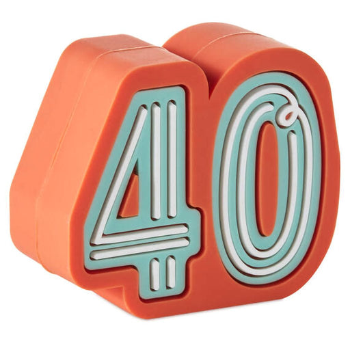Hallmark : Charmers 40th Birthday Silicone Charm - Hallmark : Charmers 40th Birthday Silicone Charm