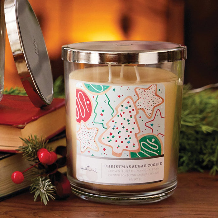 Hallmark : Christmas Sugar Cookie 3 - Wick Jar Candle, 16 oz. - Buy one, get one FREE - Hallmark : Christmas Sugar Cookie 3 - Wick Jar Candle, 16 oz. - Buy one, get one FREE