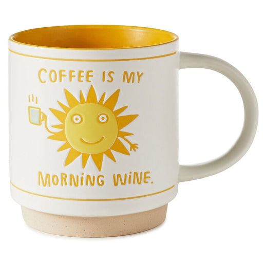 Hallmark : Coffee Is My Morning Wine Funny Mug, 16 oz. - Hallmark : Coffee Is My Morning Wine Funny Mug, 16 oz.