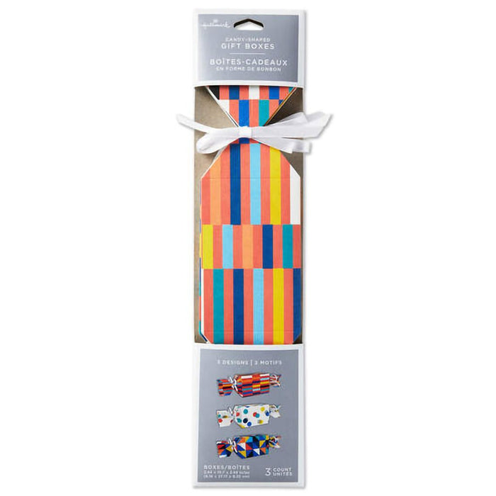 Hallmark : Colorful Candy-Shaped Party Favor Boxes, Set of 3 - Hallmark : Colorful Candy-Shaped Party Favor Boxes, Set of 3