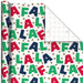 Hallmark : Colorful Fa La La on White Christmas Wrapping Paper Roll, 35 sq. ft. - Hallmark : Colorful Fa La La on White Christmas Wrapping Paper Roll, 35 sq. ft.