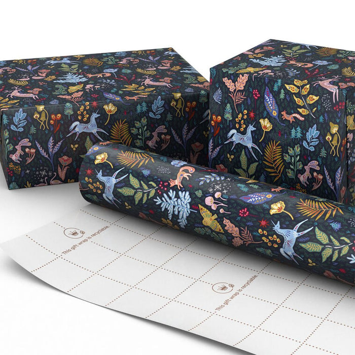 Hallmark : Colorful Holiday Toile on Navy Wrapping Paper Roll, 35 sq. ft. - Hallmark : Colorful Holiday Toile on Navy Wrapping Paper Roll, 35 sq. ft.