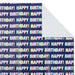Hallmark : Colorful Shadow Lettering Birthday Flat Wrapping Paper With Gift Tags, 3 sheets - Hallmark : Colorful Shadow Lettering Birthday Flat Wrapping Paper With Gift Tags, 3 sheets