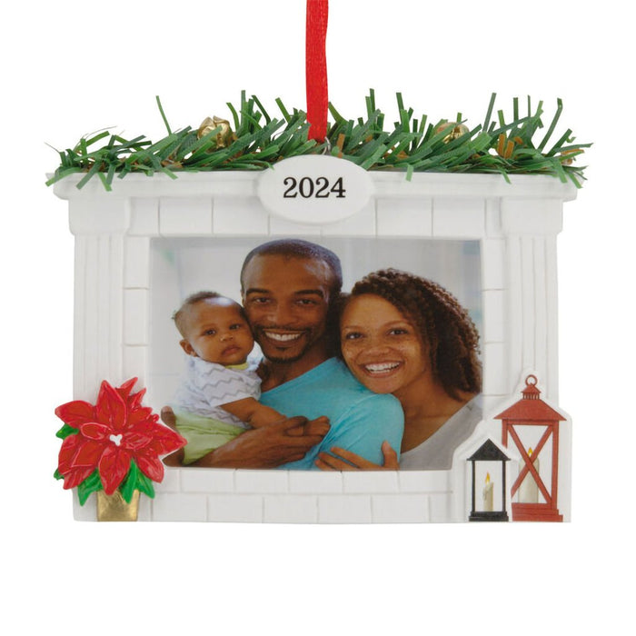 Hallmark : Cozy Fireplace 2024 Photo Frame Hallmark Ornament - Hallmark : Cozy Fireplace 2024 Photo Frame Hallmark Ornament