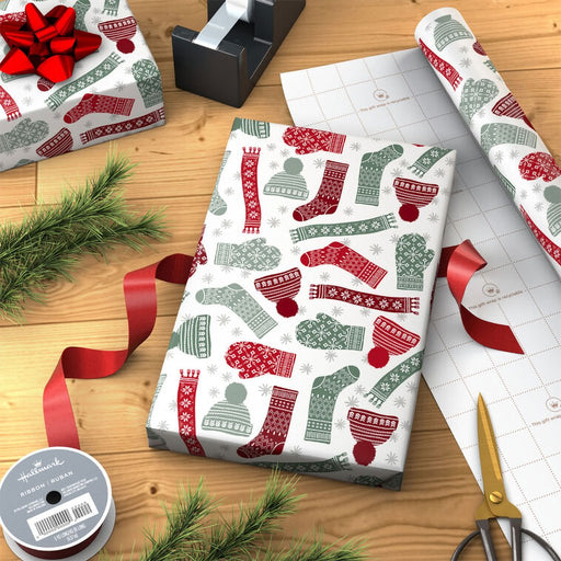 Hallmark : Cozy Winter Wear Holiday Wrapping Paper Roll, 22.5 sq. ft. - Hallmark : Cozy Winter Wear Holiday Wrapping Paper Roll, 22.5 sq. ft.