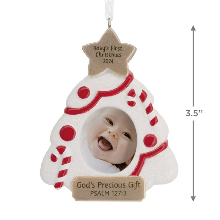 Hallmark : DaySpring Baby's First Christmas Religious 2024 Photo Frame Hallmark Ornament - Hallmark : DaySpring Baby's First Christmas Religious 2024 Photo Frame Hallmark Ornament