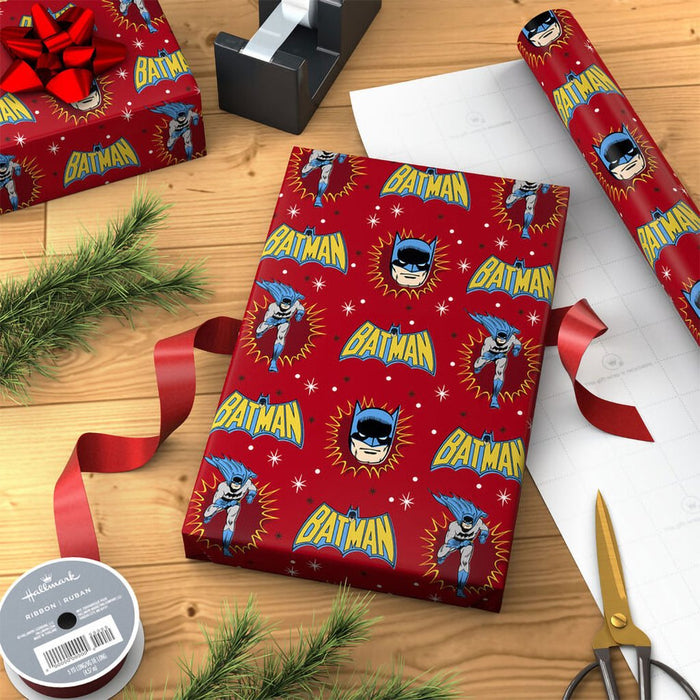 Hallmark : DC™ Batman™ on Red Jumbo Wrapping Paper Roll, 70 sq. ft. - Hallmark : DC™ Batman™ on Red Jumbo Wrapping Paper Roll, 70 sq. ft.