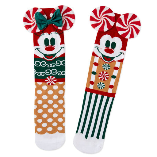 Hallmark : Disney Holiday Mickey and Minnie Novelty Socks - Hallmark : Disney Holiday Mickey and Minnie Novelty Socks