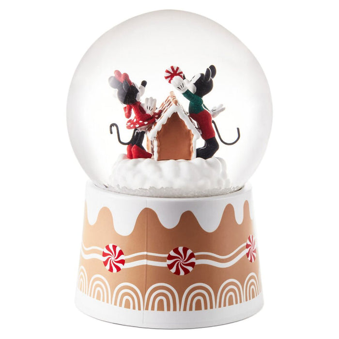 Hallmark : Disney Mickey, Minnie and Pluto Gingerbread Musical Snow Globe, 5.85" - Hallmark : Disney Mickey, Minnie and Pluto Gingerbread Musical Snow Globe, 5.85"