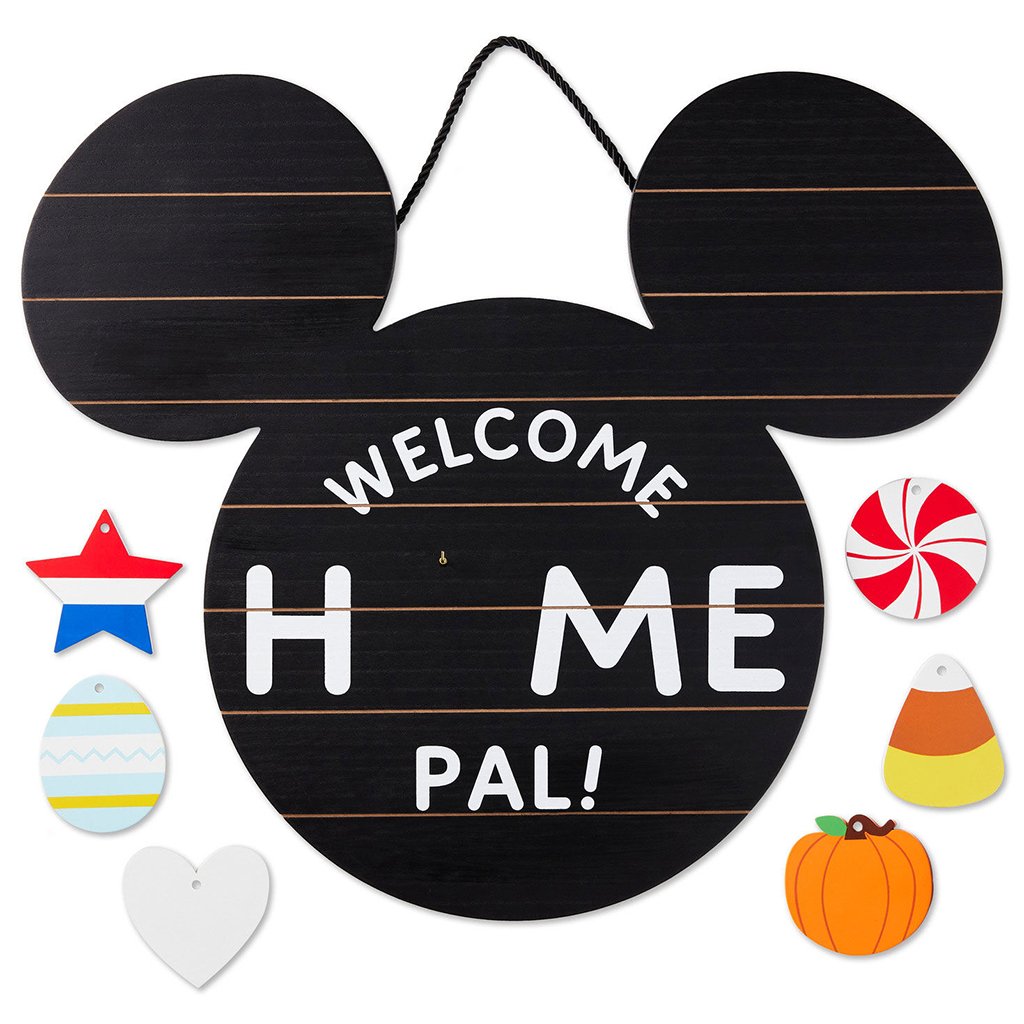 レア　希少　新品　Disney　ミニー ウェルカムサイン 円形看板WELCOME Hallmark : Disney Mickey Mouse Ears Welcome Sign With Seasonal
