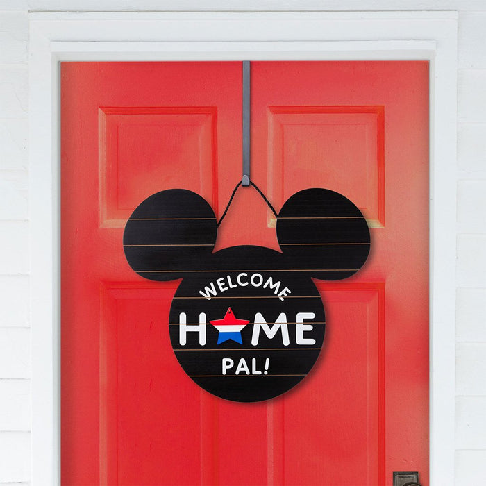 Hallmark : Disney Mickey Mouse Ears Welcome Sign With Seasonal Decorations - Hallmark : Disney Mickey Mouse Ears Welcome Sign With Seasonal Decorations