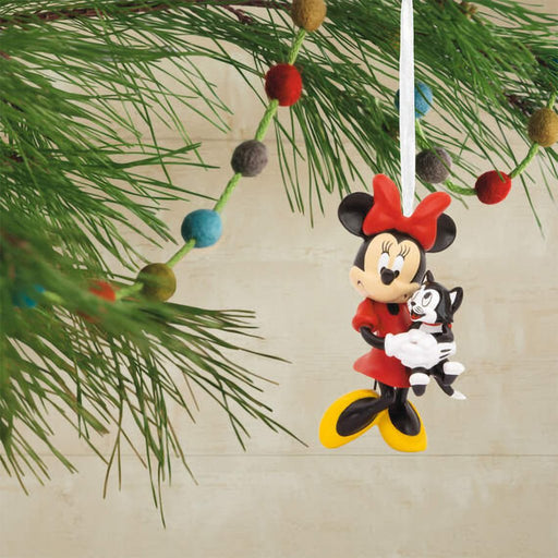 Hallmark : Disney Minnie Mouse Holding Kitten Hallmark Ornament - Hallmark : Disney Minnie Mouse Holding Kitten Hallmark Ornament