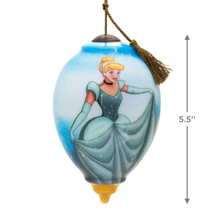 Hallmark : Disney Princess Ne'Qwa Art® Cinderella Hand - Painted Glass Ornament - Hallmark : Disney Princess Ne'Qwa Art® Cinderella Hand - Painted Glass Ornament