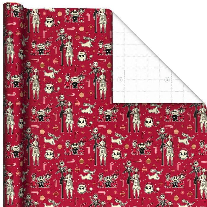 Hallmark : Disney Tim Burton's The Nightmare Before Christmas Characters on Red Wrapping Paper Roll, 25 sq. ft. - Hallmark : Disney Tim Burton's The Nightmare Before Christmas Characters on Red Wrapping Paper Roll, 25 sq. ft.