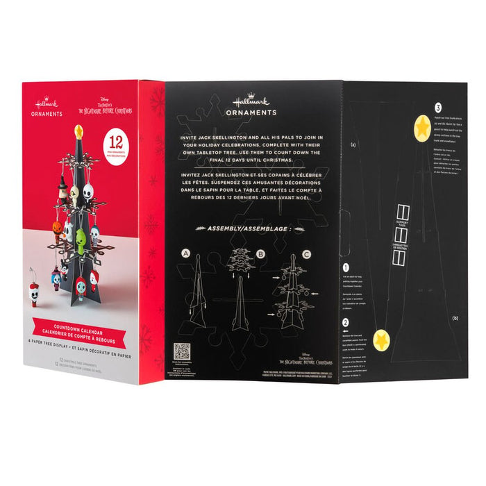 Hallmark : Disney Tim Burton's The Nightmare Before Christmas Hallmark Countdown Calendar Paper Tree Set With 12 Mini Ornaments - Hallmark : Disney Tim Burton's The Nightmare Before Christmas Hallmark Countdown Calendar Paper Tree Set With 12 Mini Ornaments