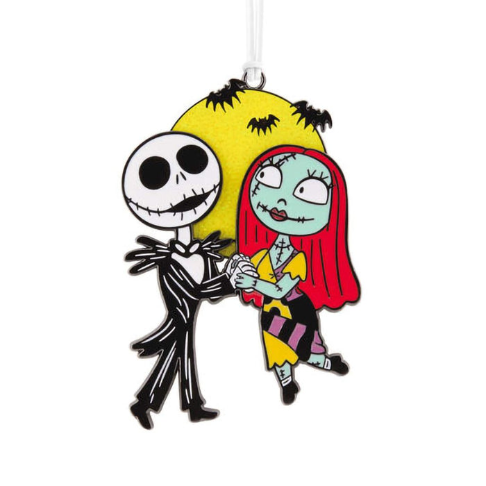 Hallmark : Disney Tim Burton's The Nightmare Before Christmas Jack and Sally Moving Metal Hallmark Ornament - Hallmark : Disney Tim Burton's The Nightmare Before Christmas Jack and Sally Moving Metal Hallmark Ornament