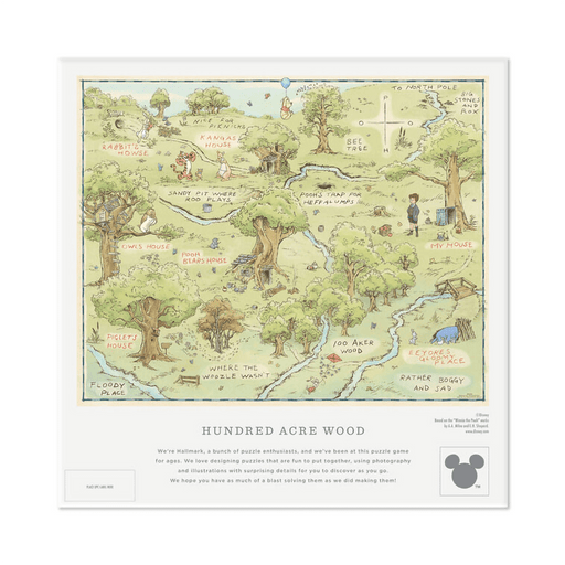Hallmark : Disney Winnie the Pooh Hundred Acre Wood Map 1000 - Piece Puzzle - Hallmark : Disney Winnie the Pooh Hundred Acre Wood Map 1000 - Piece Puzzle