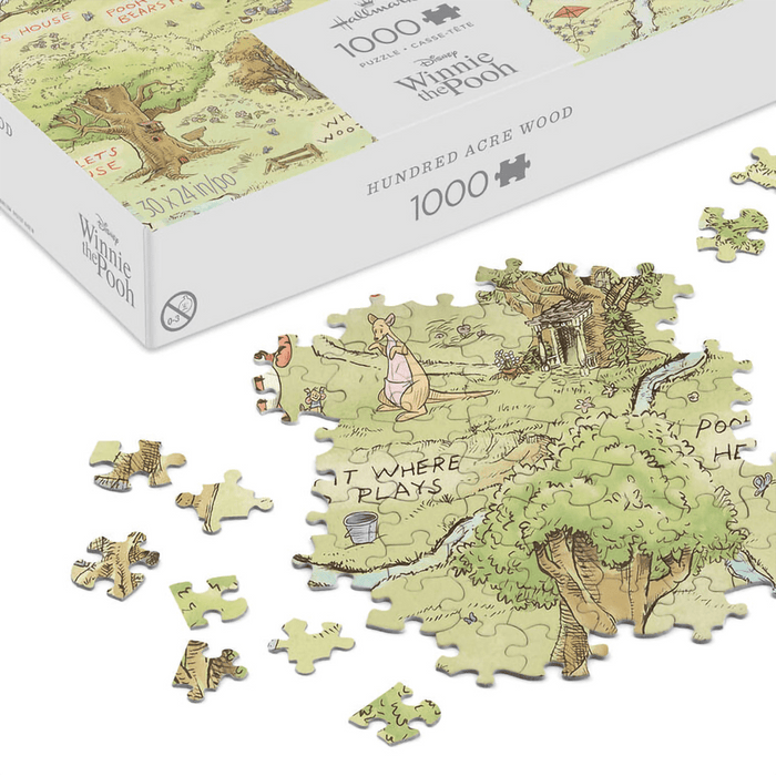 Hallmark : Disney Winnie the Pooh Hundred Acre Wood Map 1000 - Piece Puzzle - Hallmark : Disney Winnie the Pooh Hundred Acre Wood Map 1000 - Piece Puzzle