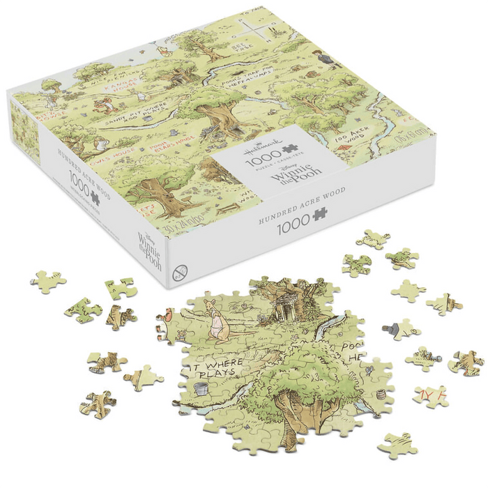 Hallmark : Disney Winnie the Pooh Hundred Acre Wood Map 1000 - Piece Puzzle - Hallmark : Disney Winnie the Pooh Hundred Acre Wood Map 1000 - Piece Puzzle