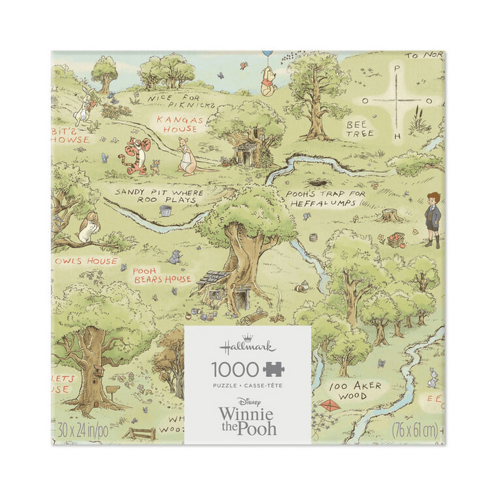 Hallmark : Disney Winnie the Pooh Hundred Acre Wood Map 1000 - Piece Puzzle - Hallmark : Disney Winnie the Pooh Hundred Acre Wood Map 1000 - Piece Puzzle