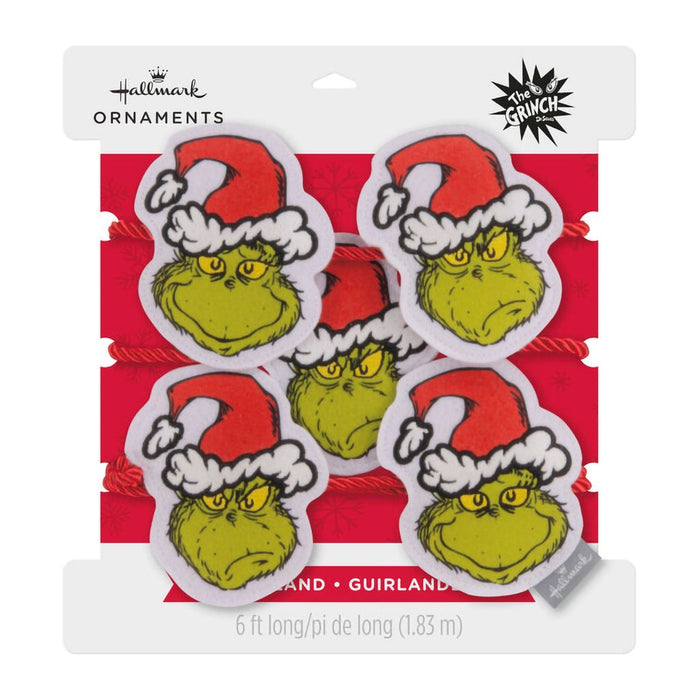 Hallmark : Dr. Seuss's How the Grinch Stole Christmas!™ Fabric Hallmark Garland, 72" - Hallmark : Dr. Seuss's How the Grinch Stole Christmas!™ Fabric Hallmark Garland, 72"