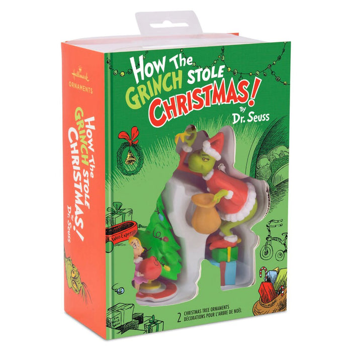 Hallmark : Dr. Seuss's How the Grinch Stole Christmas!™ Grinch and Cindy - Lou Who Hallmark Ornaments, Set of 2 - Hallmark : Dr. Seuss's How the Grinch Stole Christmas!™ Grinch and Cindy - Lou Who Hallmark Ornaments, Set of 2