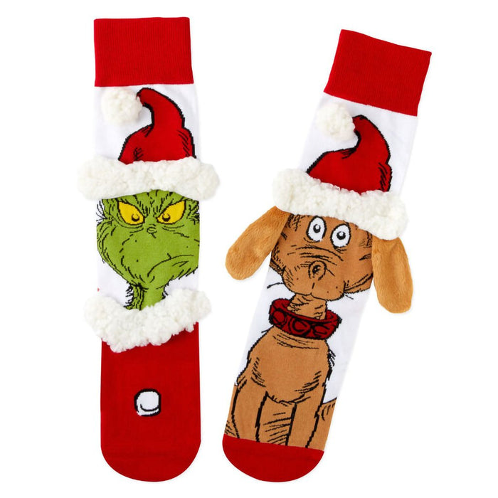 Hallmark : Dr. Seuss's How the Grinch Stole Christmas!™ Grinch and Max Novelty Socks - Hallmark : Dr. Seuss's How the Grinch Stole Christmas!™ Grinch and Max Novelty Socks