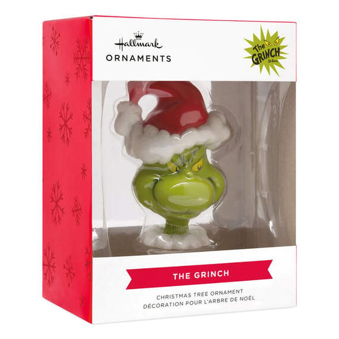 Hallmark : Dr. Seuss's How the Grinch Stole Christmas!™ Grinch in Santa Hat Hallmark Ornament - Hallmark : Dr. Seuss's How the Grinch Stole Christmas!™ Grinch in Santa Hat Hallmark Ornament