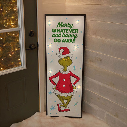 Hallmark : Dr. Seuss's How the Grinch Stole Christmas!™ - Merry Whatever Light - Up Standing Sig - Hallmark : Dr. Seuss's How the Grinch Stole Christmas!™ - Merry Whatever Light - Up Standing Sig