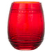 Hallmark : Embossed Candy Canes Red Stemless Wine Glass, 17 oz. - Hallmark : Embossed Candy Canes Red Stemless Wine Glass, 17 oz.