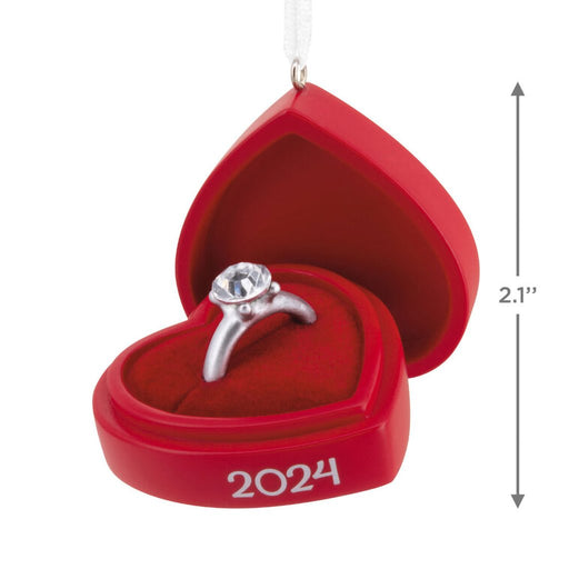 Hallmark : Engagement Ring in Red Box 2024 Hallmark Ornament - Hallmark : Engagement Ring in Red Box 2024 Hallmark Ornament