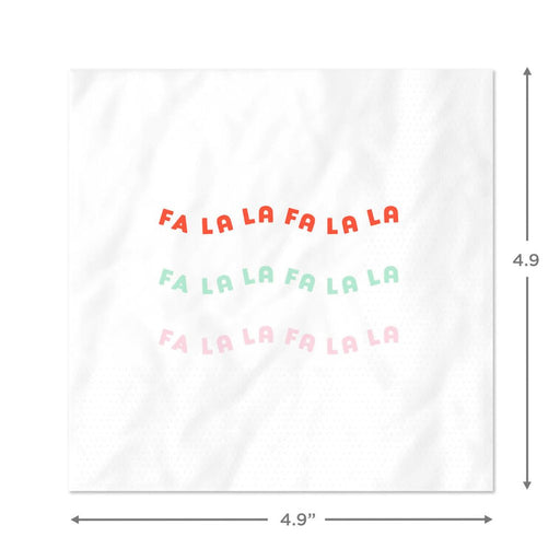 Hallmark : “Fa La La” Holiday Cocktail Napkins, Pack of 20 - Hallmark : “Fa La La” Holiday Cocktail Napkins, Pack of 20