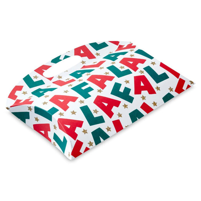 Hallmark : Fa La La Lettering Large Christmas Pillow Box With Handle - Hallmark : Fa La La Lettering Large Christmas Pillow Box With Handle