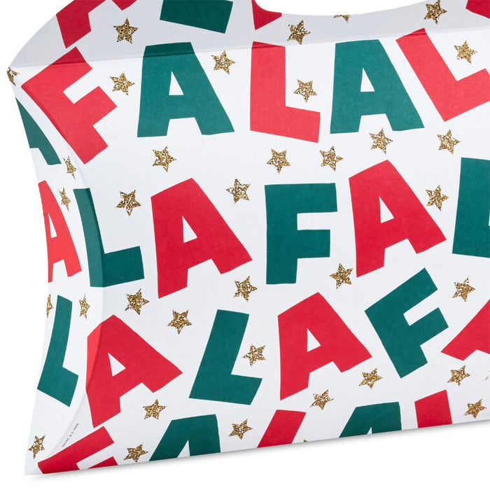 Hallmark : Fa La La Lettering Large Christmas Pillow Box With Handle - Hallmark : Fa La La Lettering Large Christmas Pillow Box With Handle