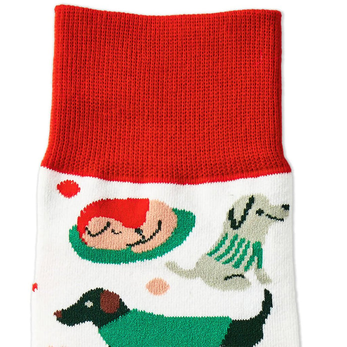 Hallmark : Feliz Navi - dog Funny Novelty Socks - Hallmark : Feliz Navi - dog Funny Novelty Socks