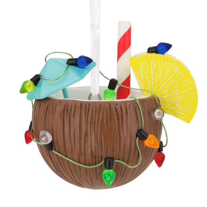 Hallmark : Festive Coconut Cocktail Hallmark Ornament - Hallmark : Festive Coconut Cocktail Hallmark Ornament