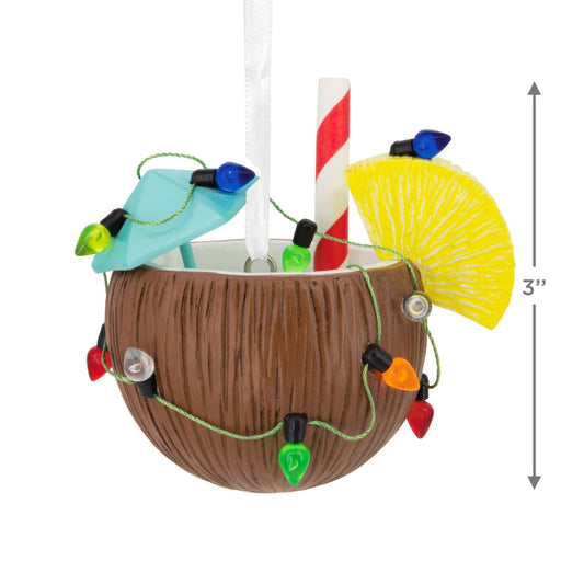 Hallmark : Festive Coconut Cocktail Hallmark Ornament - Hallmark : Festive Coconut Cocktail Hallmark Ornament