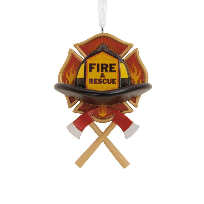 Hallmark : Fire and Rescue Emblem Hallmark Ornament - Hallmark : Fire and Rescue Emblem Hallmark Ornament