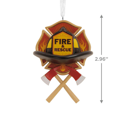 Hallmark : Fire and Rescue Emblem Hallmark Ornament - Hallmark : Fire and Rescue Emblem Hallmark Ornament