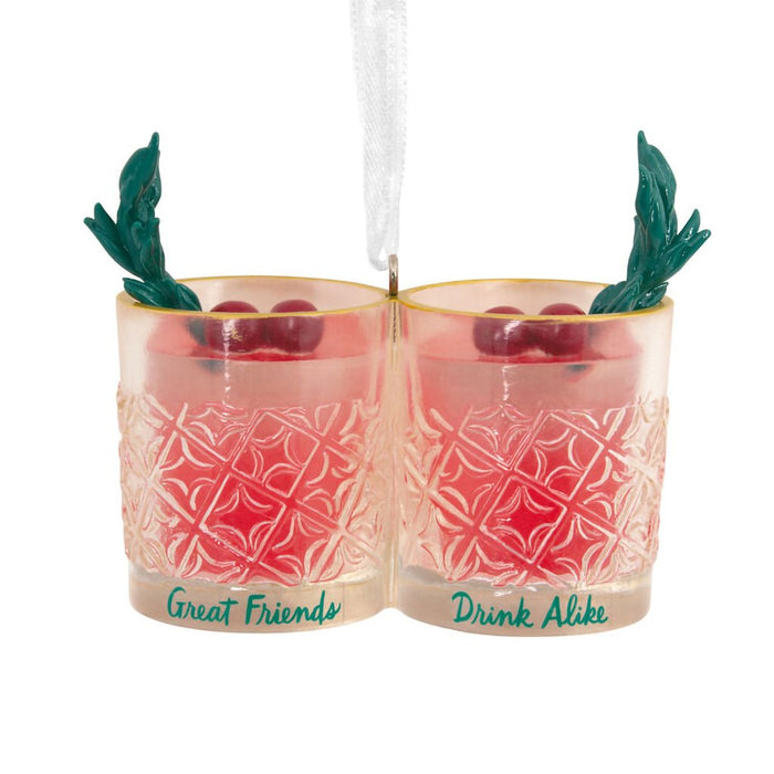 Hallmark : Friends Drink Alike Cocktail Glasses Hallmark Ornament - Hallmark : Friends Drink Alike Cocktail Glasses Hallmark Ornament