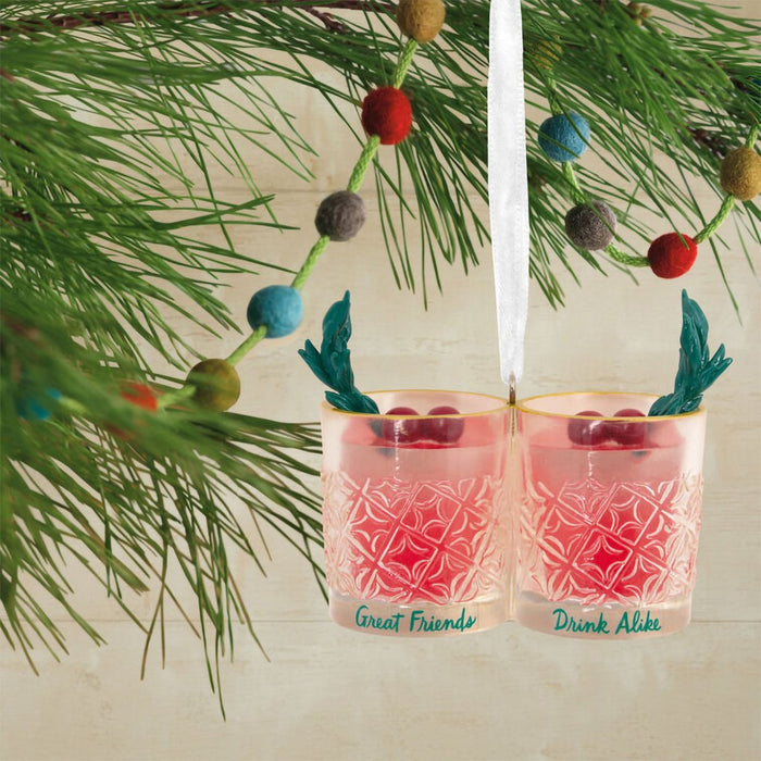 Hallmark : Friends Drink Alike Cocktail Glasses Hallmark Ornament - Hallmark : Friends Drink Alike Cocktail Glasses Hallmark Ornament