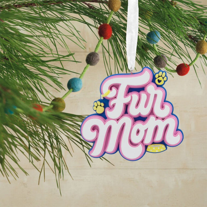 Hallmark : Fur Mom Word Art Hallmark Ornament - Hallmark : Fur Mom Word Art Hallmark Ornament