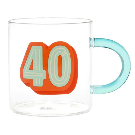 Hallmark : Glass 40th Birthday Mug, 17.5 oz. - Hallmark : Glass 40th Birthday Mug, 17.5 oz.
