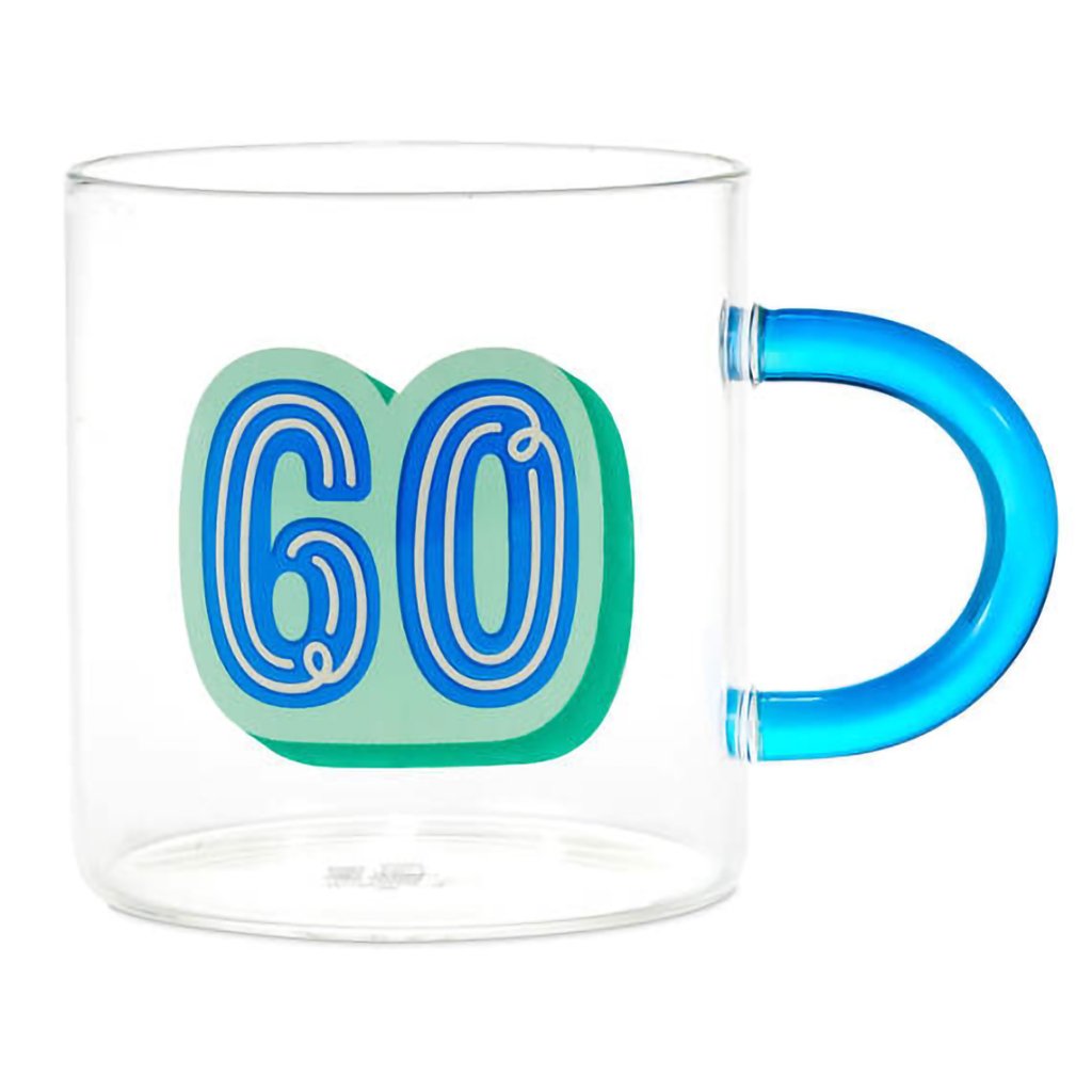 Hallmark : Glass 60th Birthday Mug, 17.5 oz