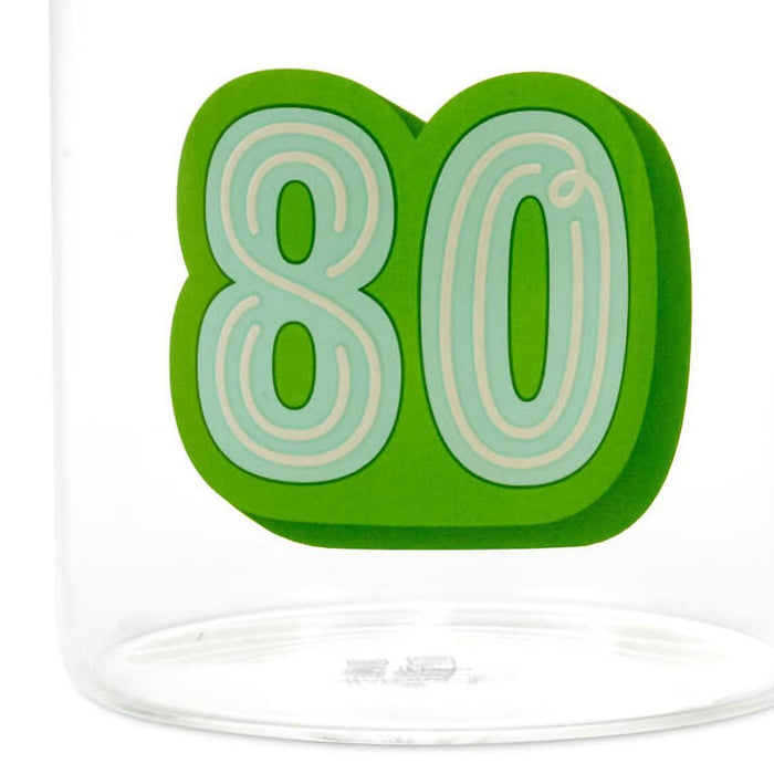 Hallmark : Glass 80th Birthday Mug, 17.5 oz. - Hallmark : Glass 80th Birthday Mug, 17.5 oz.