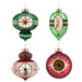 Hallmark : Good Cheer Nostalgic Glass Hallmark Ornaments, Set of 4 - Hallmark : Good Cheer Nostalgic Glass Hallmark Ornaments, Set of 4