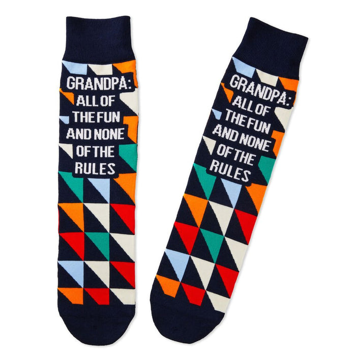 Hallmark : Grandpa All of the Fun Novelty Crew Socks - Hallmark : Grandpa All of the Fun Novelty Crew Socks