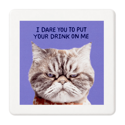 Hallmark : Grumpy Kevin the Cat Photo Funny Coaster - Hallmark : Grumpy Kevin the Cat Photo Funny Coaster