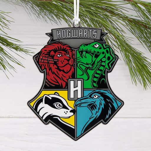 Hallmark : Harry Potter™ Hogwarts™ Crest Moving Metal Hallmark Ornament - Hallmark : Harry Potter™ Hogwarts™ Crest Moving Metal Hallmark Ornament