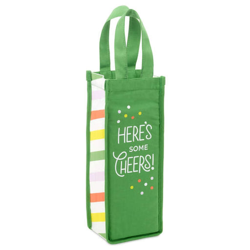 Hallmark : Here's Some Cheers Canvas Wine Bag - Hallmark : Here's Some Cheers Canvas Wine Bag